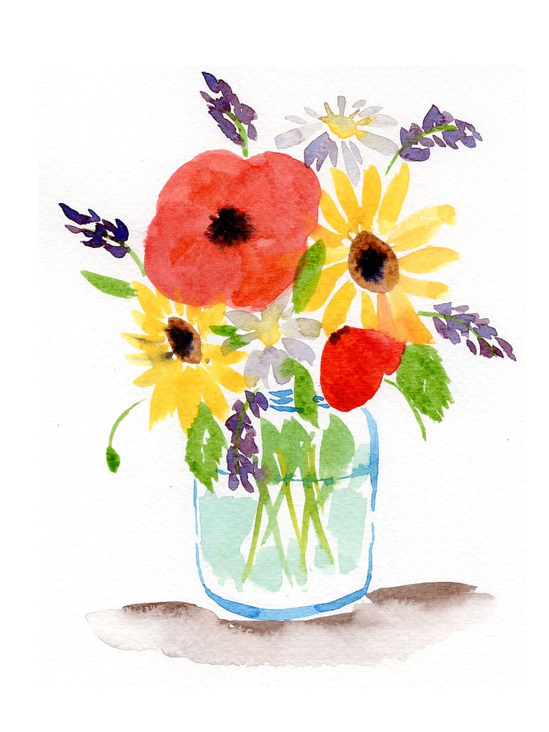 watercolour bouquet