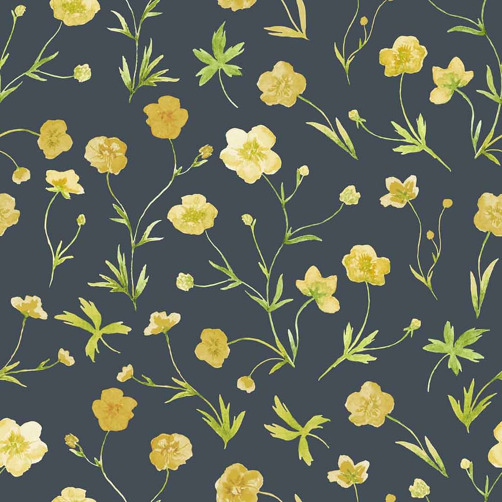 WATERCOLOUR BUTTERCUPS PATTERN